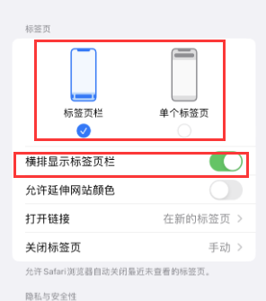 永嘉iPhone授权维修分享Safari浏览器如何切换标签栏位置 